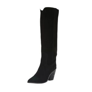Blondo Women's Waterproof Suede Willow Western Tall Boot Black Size 8.5 NWT
